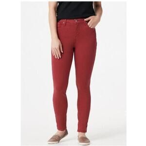 NYDJ Not Your Daughters Gooseberry Red Ami Skinny Legging Jeans Women's Size 8P